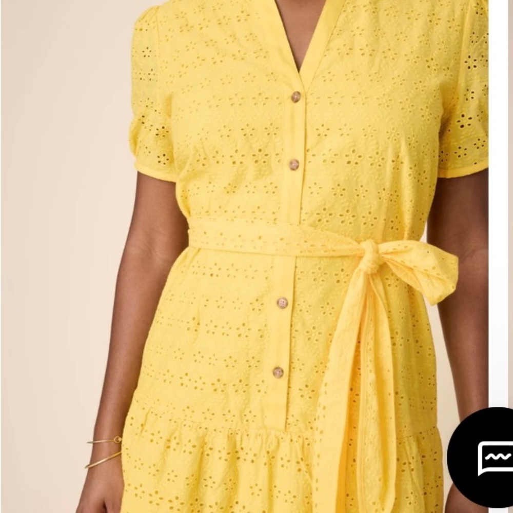 Cotton Eyelet Short Sleeve Augusta Dress (untuckit) - Picture 4 of 9